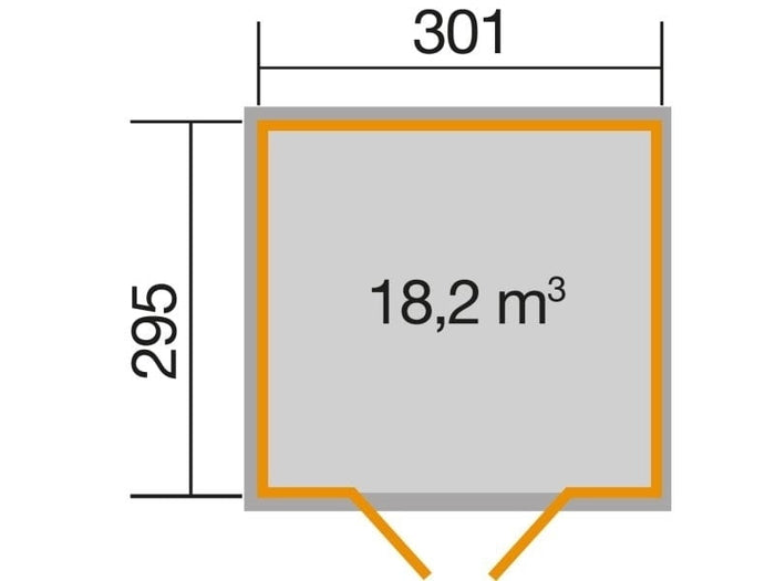 Weka Gartenhaus 218 Größe 4 anthrazit 28 mm