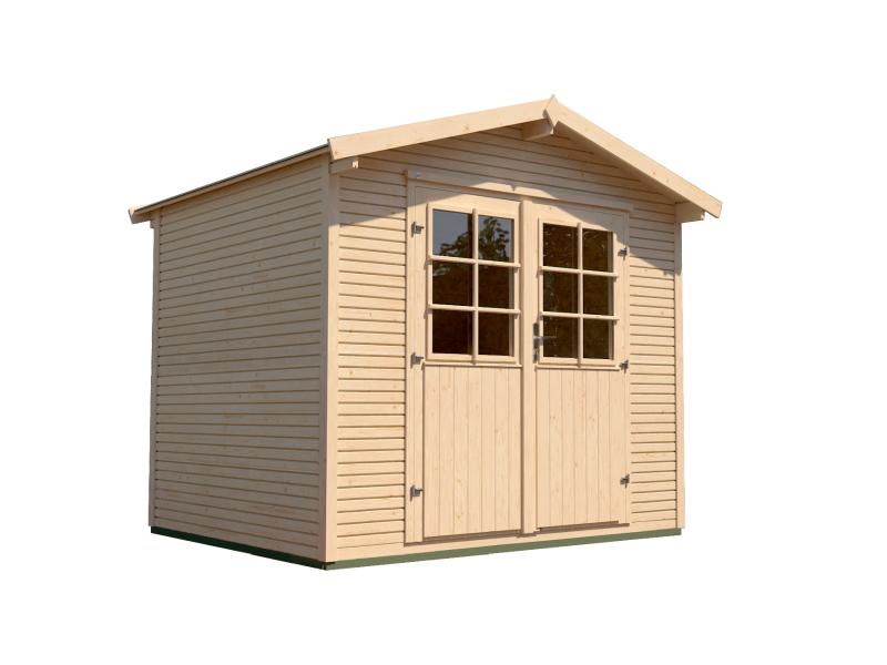 Weka Gartenhaus 218 Größe 4 mit Doppeltür 28 mm wekaLine natur