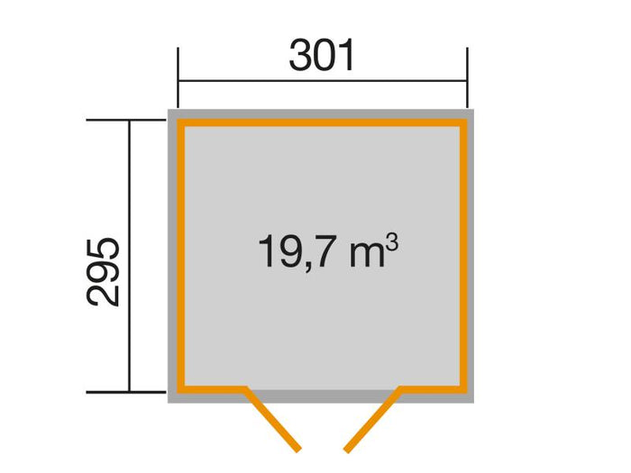 Weka Gartenhaus 218 Größe 4 mit Doppeltür 28 mm wekaLine natur