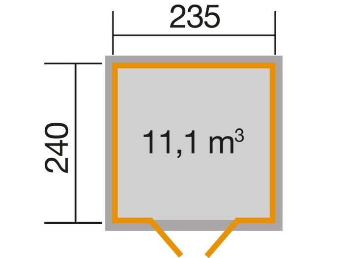 Weka Gartenhaus 219 Größe 1 schwedenrot 28 mm