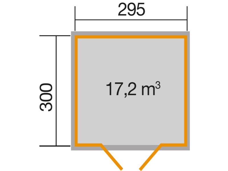 Weka Gartenhaus 219 Größe 3 28 mm natur