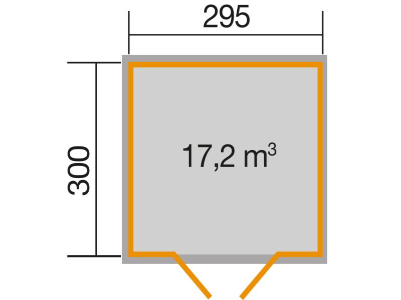 Weka Gartenhaus 219 Größe 3 anthrazit 28 mm