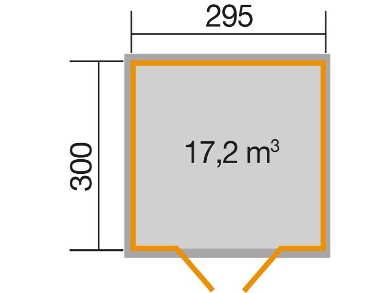 Weka Gartenhaus 219 Größe 3 schwedenrot 28 mm