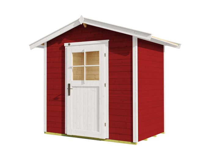 Weka Gartenhaus 223 Größe 1 mit Einzeltür schwedenrot