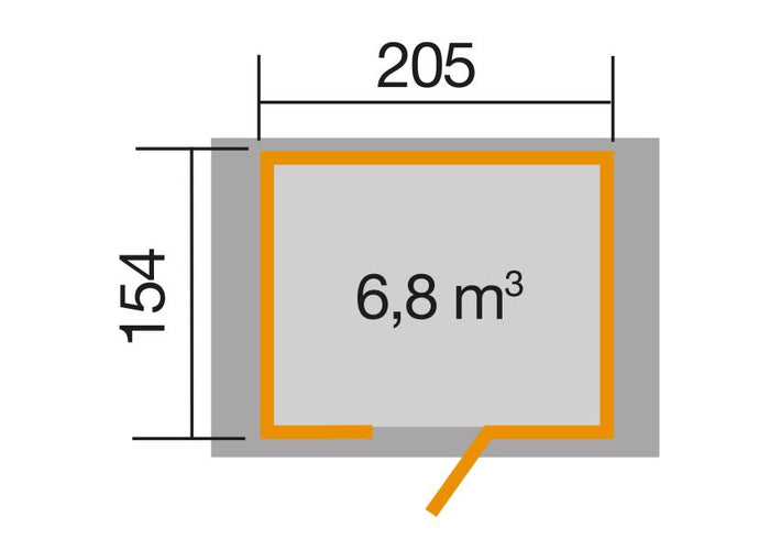 Weka Gartenhaus 223 Größe 1 mit Einzeltür schwedenrot