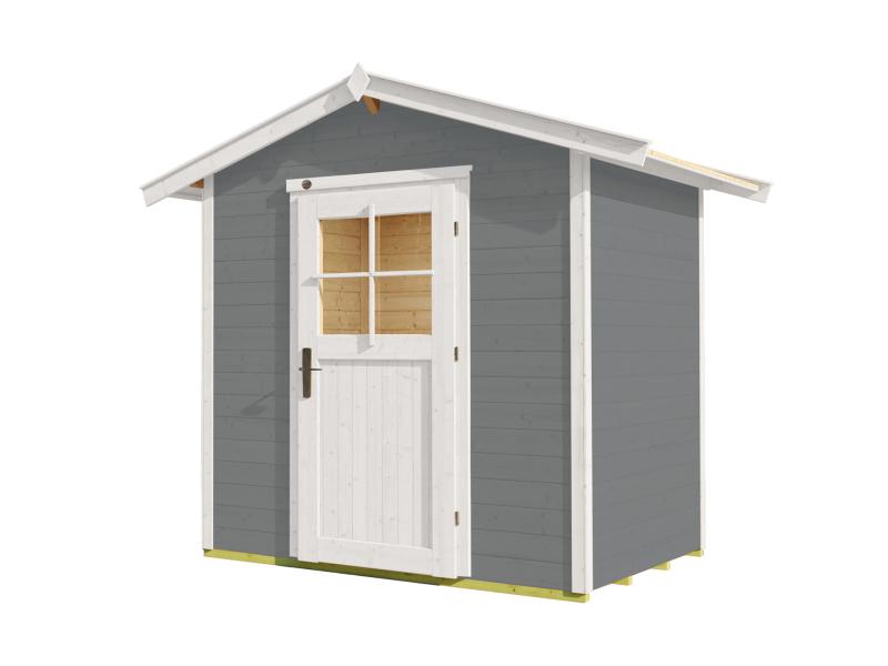 Weka Gartenhaus 223 Größe 1 mit Einzeltür grau