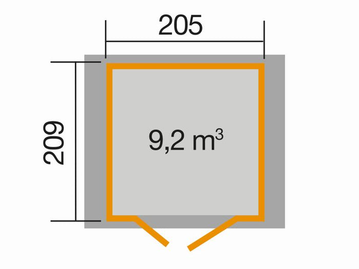 Weka Gartenhaus 224 A Gr. 1 anthrazit
