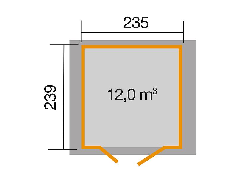 Weka Gartenhaus 224 A Gr. 2 anthrazit
