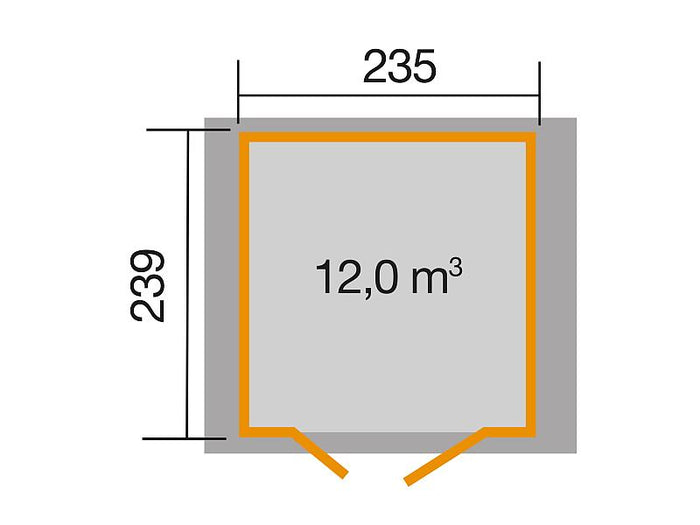 Weka Gartenhaus 224 A Gr. 2 grau