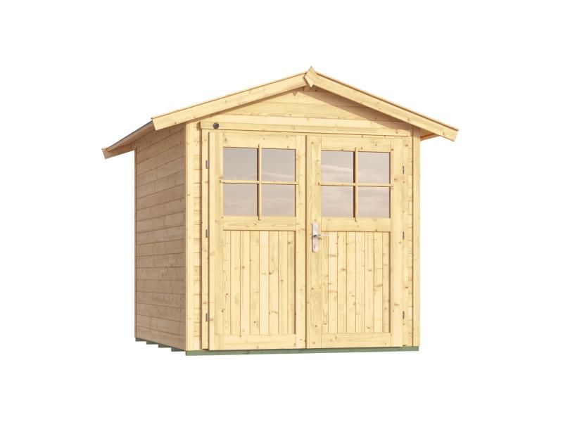 Weka Gartenhaus 224 Größe 1 mit Doppeltür natur