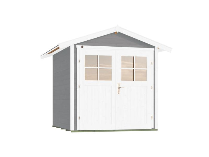 Weka Gartenhaus 224 Größe 1 mit Doppeltür grau