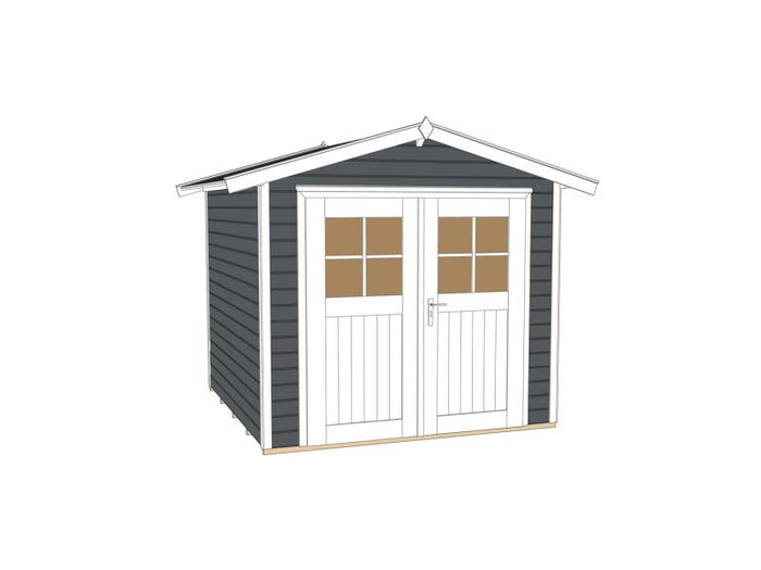 Weka Gartenhaus 224 Größe 1 mit Doppeltür anthrazit