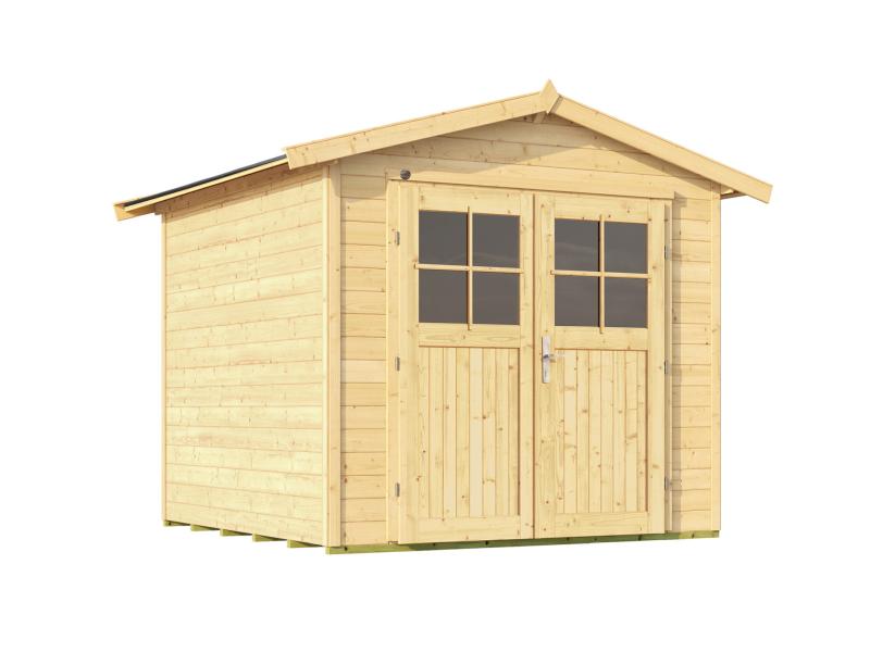 Weka Gartenhaus 224 Größe 3 mit Doppeltür natur