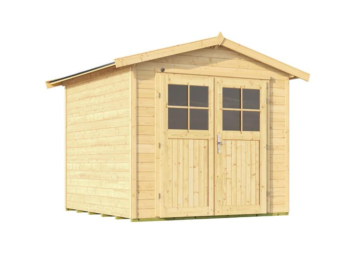 Weka Gartenhaus 224 Größe 3 mit Doppeltür natur