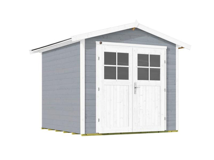 Weka Gartenhaus 224 Größe 3 mit Doppeltür grau