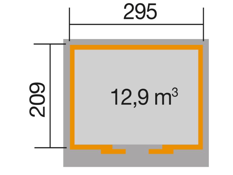 Weka Gartenhaus 225 Größe 1 anthrazit