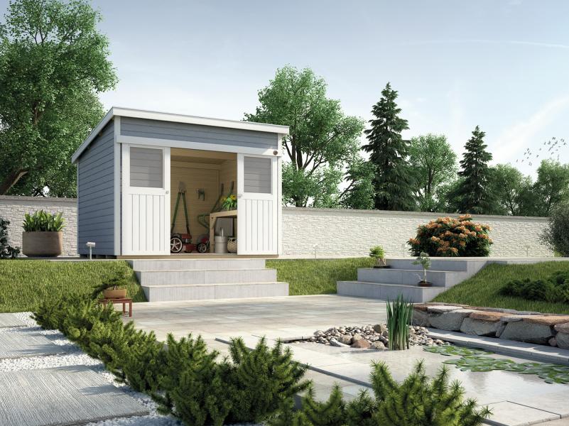 Weka Gartenhaus 225 Größe 1 grau