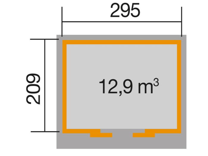 Weka Gartenhaus 225 Größe 1 grau