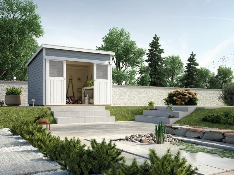 Weka Gartenhaus 225 Größe 2 grau