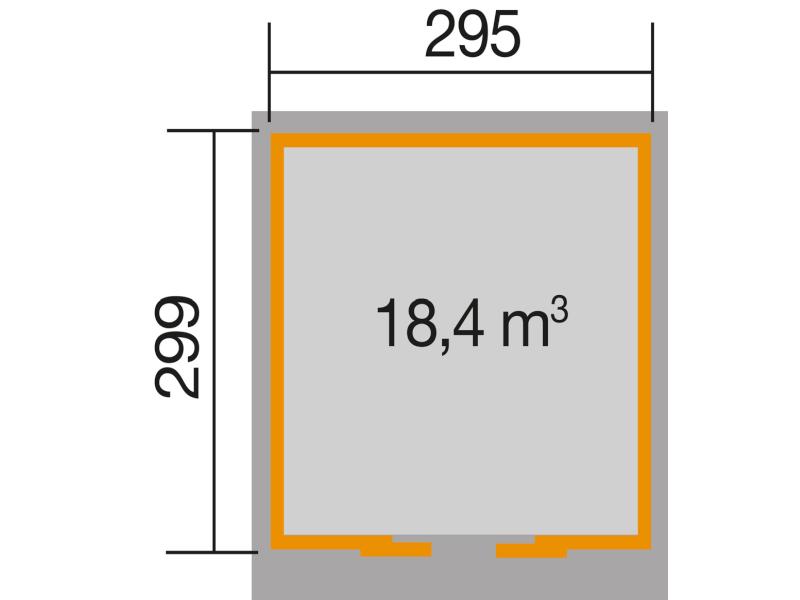 Weka Gartenhaus 225 Größe 2 grau