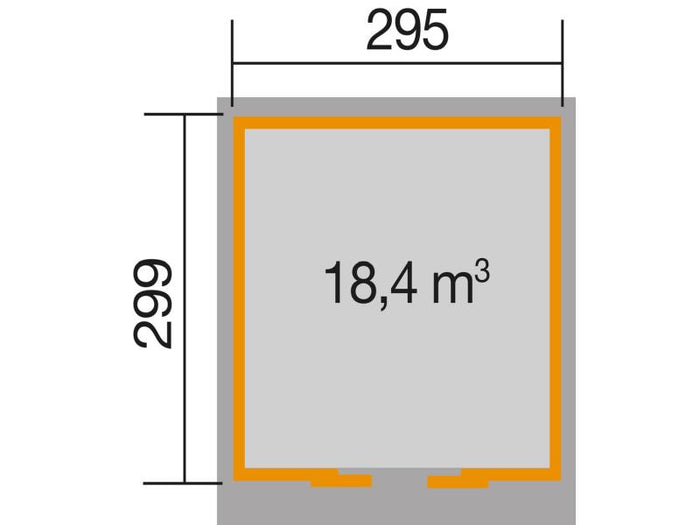 Weka Gartenhaus 225 Größe 2 natur