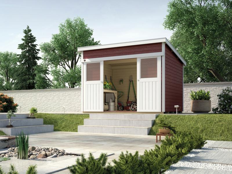 Weka Gartenhaus 225 Größe 2 schwedenrot