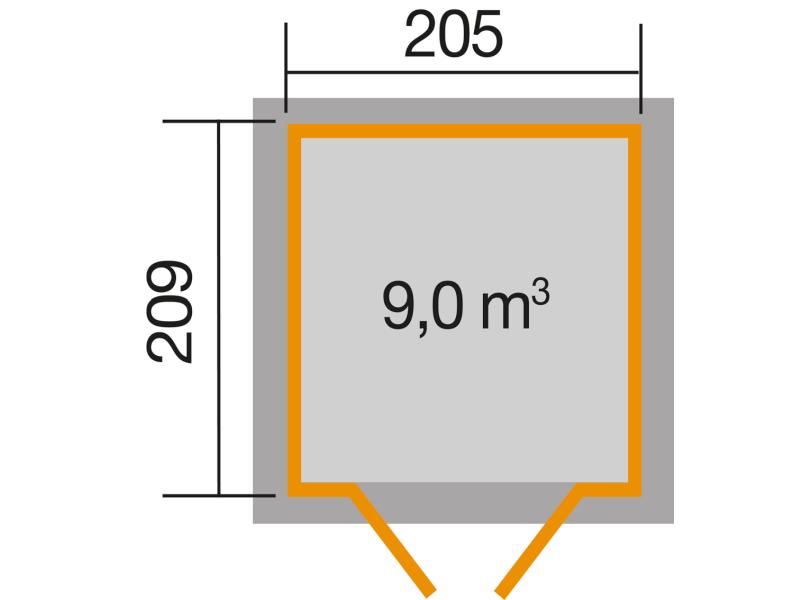 Weka Gartenhaus 226 Größe 1 grau