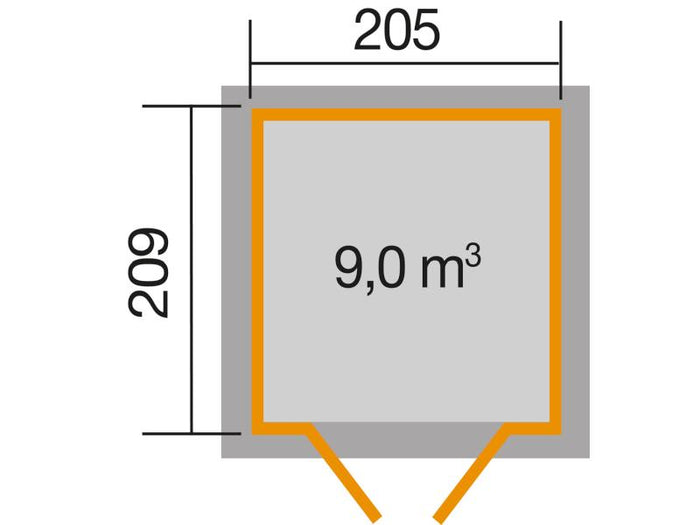 Weka Gartenhaus 226 Größe 1 grau