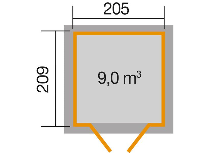 Weka Gartenhaus 226 Größe 1 natur
