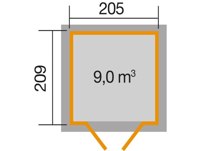 Weka Gartenhaus 226 Größe 1 schwedenrot