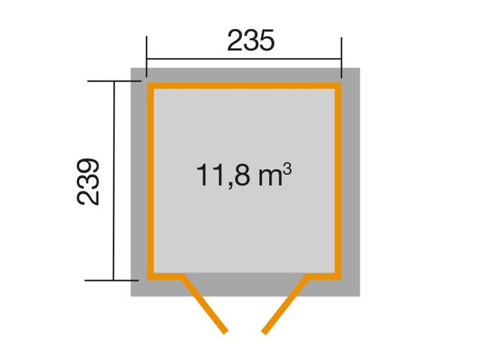Weka Gartenhaus 226 Größe 2 grau