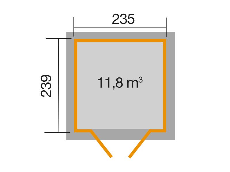 Weka Gartenhaus 226 Größe 2 natur