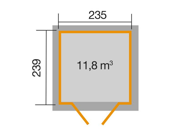 Weka Gartenhaus 226 Größe 2 natur