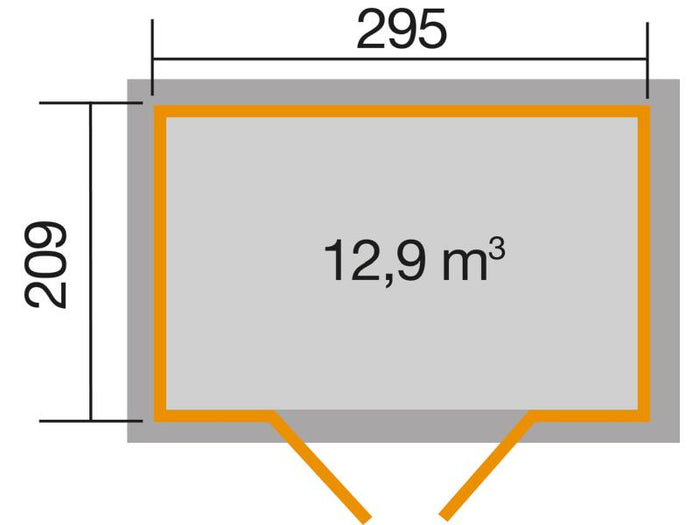 Weka Gartenhaus 226 Größe 3 schwedenrot
