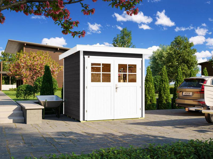 Weka Gartenhaus 227 Größe 1 anthrazit