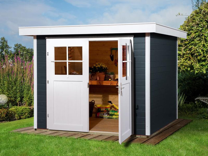 Weka Gartenhaus 227 Größe 2 anthrazit