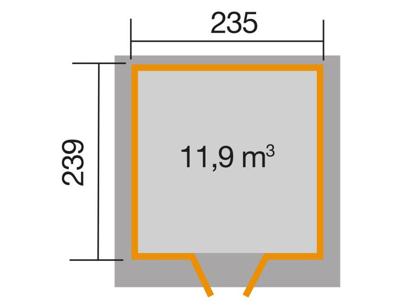 Weka Gartenhaus 227 Größe 2 schwedenrot
