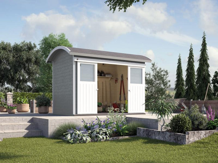 Weka Gartenhaus 228 grau 21 mm