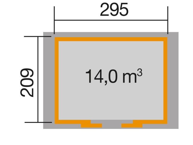 Weka Gartenhaus 228 schwedenrot 21 mm