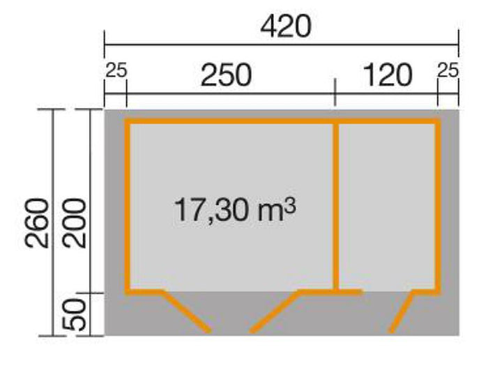 Weka Gartenhaus 253 Größe 1 28 mm graphitgrau