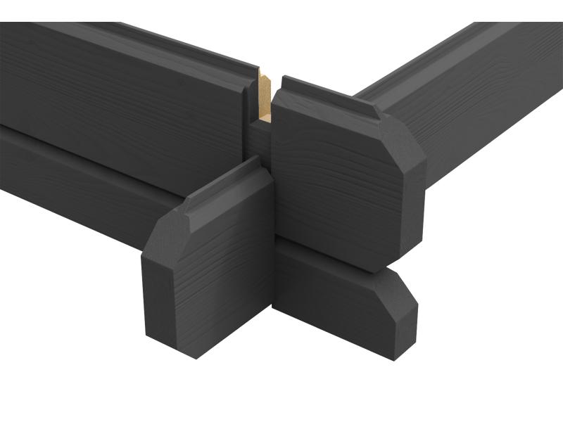 Weka Gartenhaus 253 Größe 2- 28 mm graphitgrau