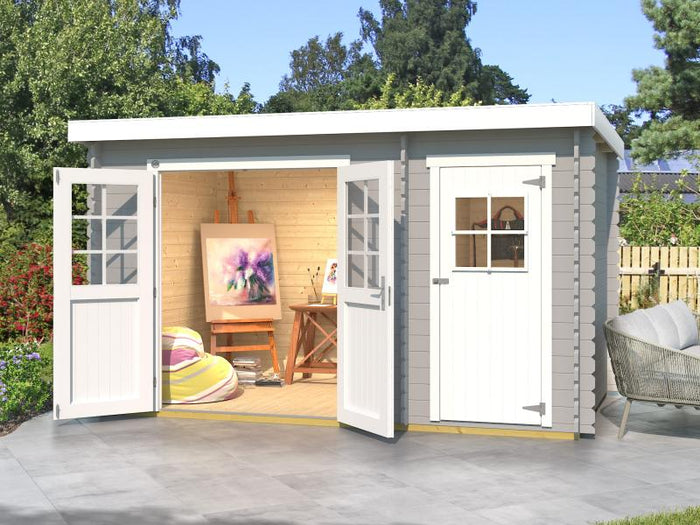 Weka Gartenhaus 254 Gr. 2 hellgrau