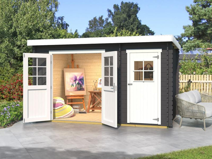 Weka Gartenhaus 254 Größe 1 28 mm graphitgrau