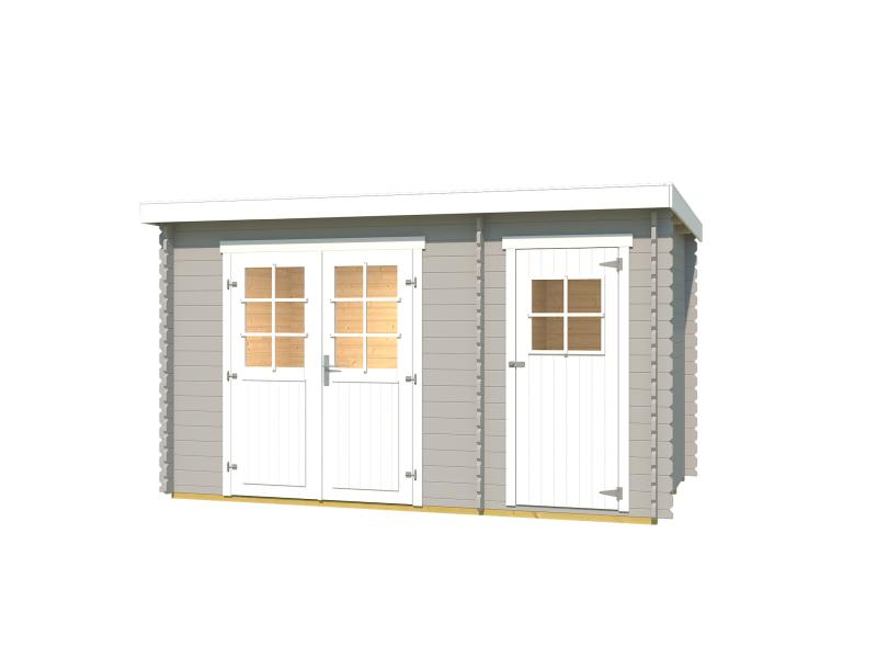 Weka Gartenhaus 254 Größe 1 hellgrau/weiss