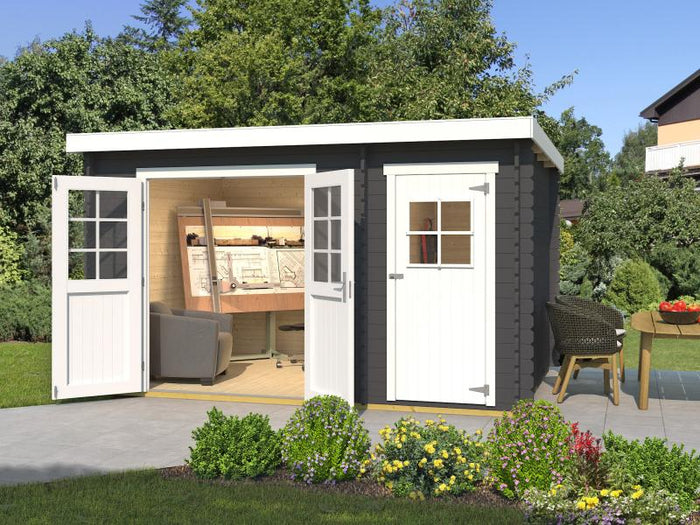 Weka Gartenhaus 254 Größe 2- 28 mm graphitgrau