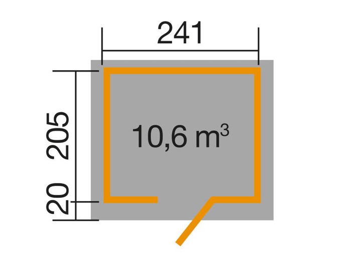 Weka Gartenhaus 260 Größe 1 28 mm
