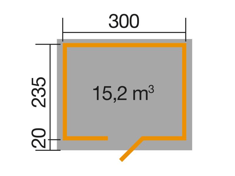 Weka Gartenhaus 260 Größe 2 28 mm