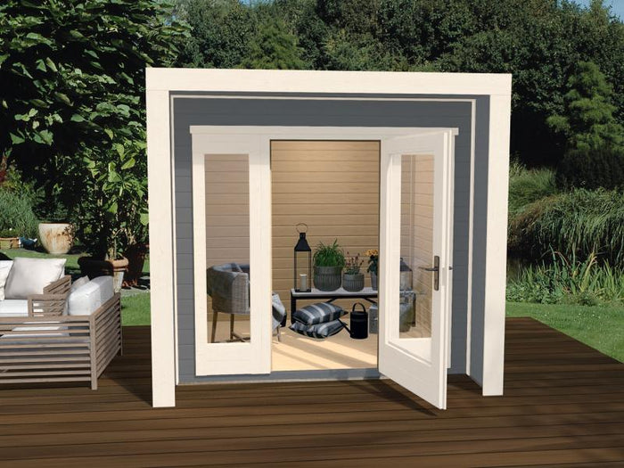 Weka Gartenhaus 263 Größe 1 grau 28 mm