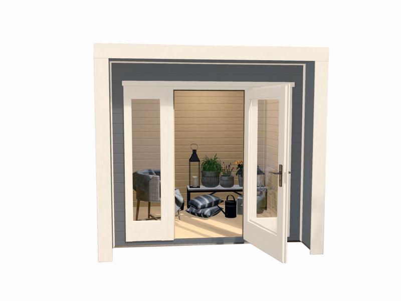 Weka Gartenhaus 263 Größe 1 grau 28 mm