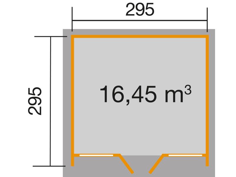 Weka Gartenhaus 263 Größe 3 anthrazit